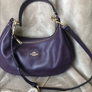Coach leather purse- deep purple